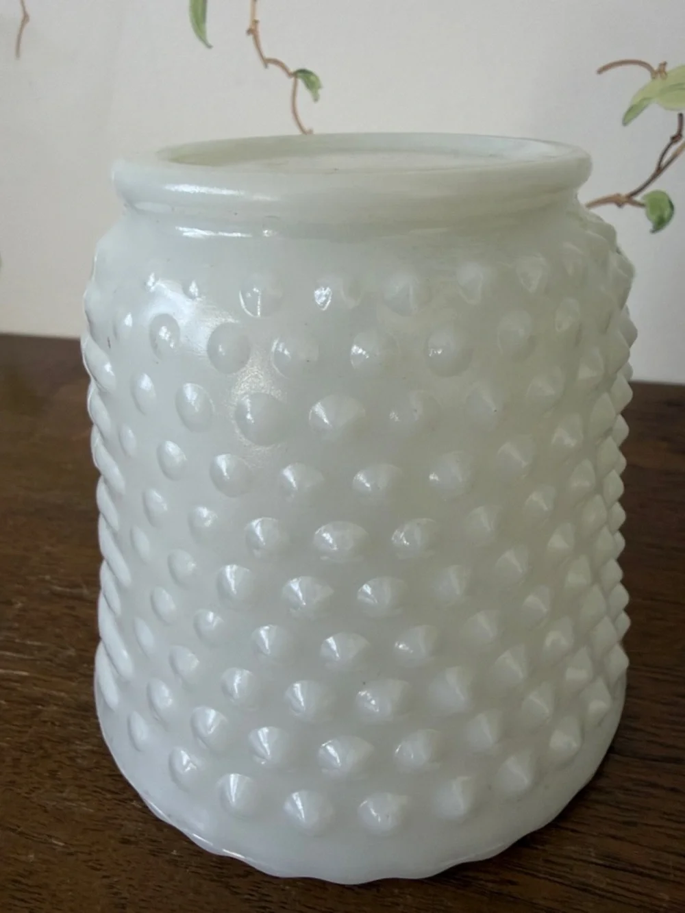 Vintage Hobnail Milk Glass Planter Vase - Anchor Hocking Fire King - Picture 5 of 6